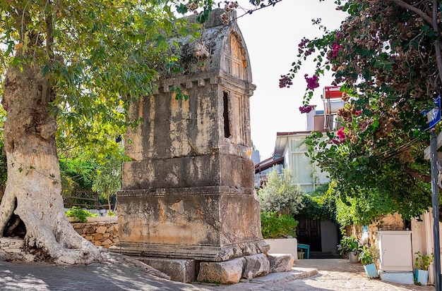 Antica tomba dei leoni licici a Kas Turchia