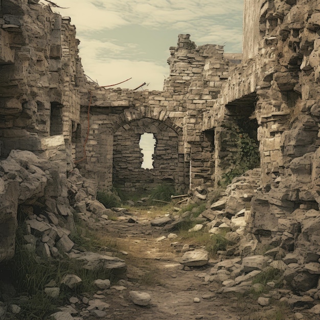 Antiche mura della città in rovina