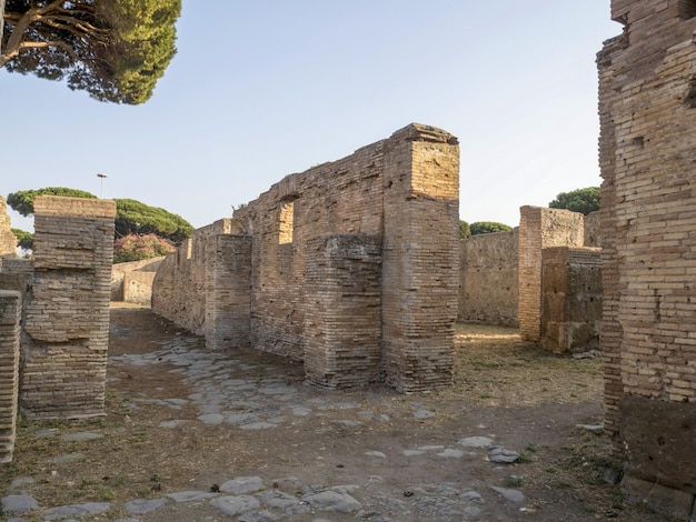 antiche rovine del sito archeologico di ostia antica