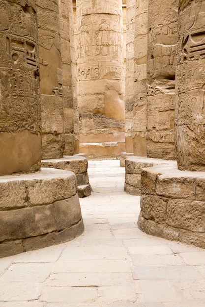 Antiche rovine del tempio di Karnak in Egitto