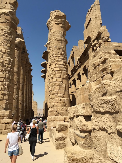 Antiche rovine del tempio di Karnak