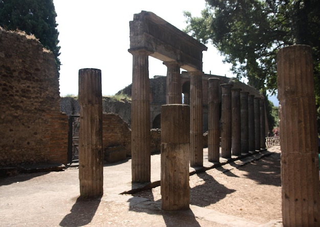 Antiche rovine della città di Pompei Scavi di Pompei Napoli Italia