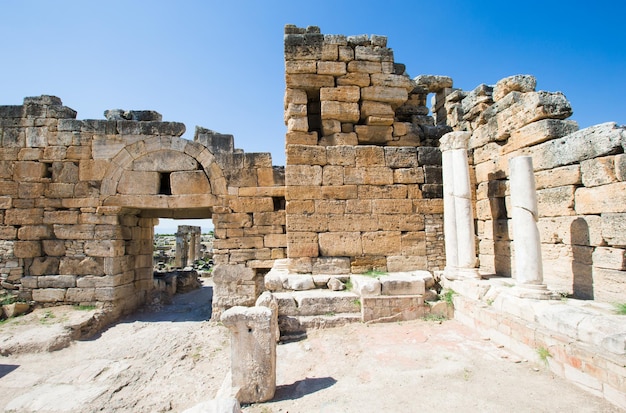 Antiche rovine di Hierapolis Pamukkale Turchia