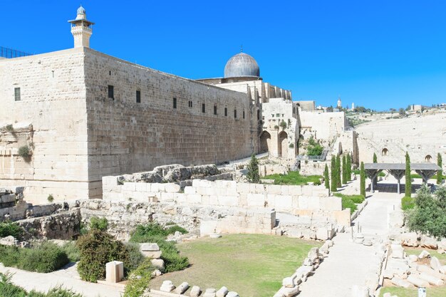 Antiche rovine nel centro di Gerusalemme Israele