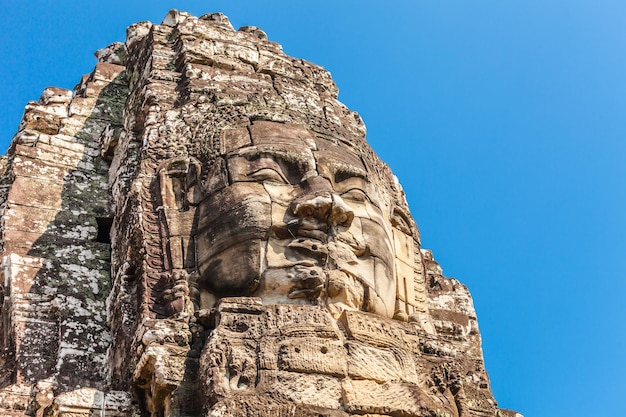 Antico castello Volto di Bayon ad Ankor Thom in Cambogia