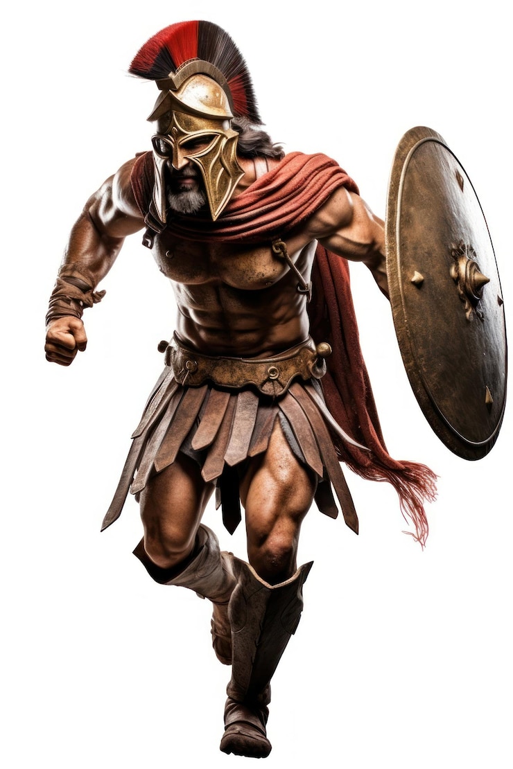 Foto antico greco guerriero costume di guerriero adulto