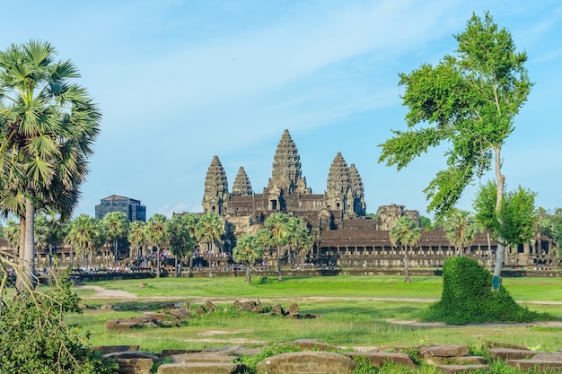 Antico tempio di Angkor Wat. Siem Reap, Cambogia