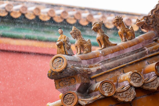 Antico tetto architettonico cinese