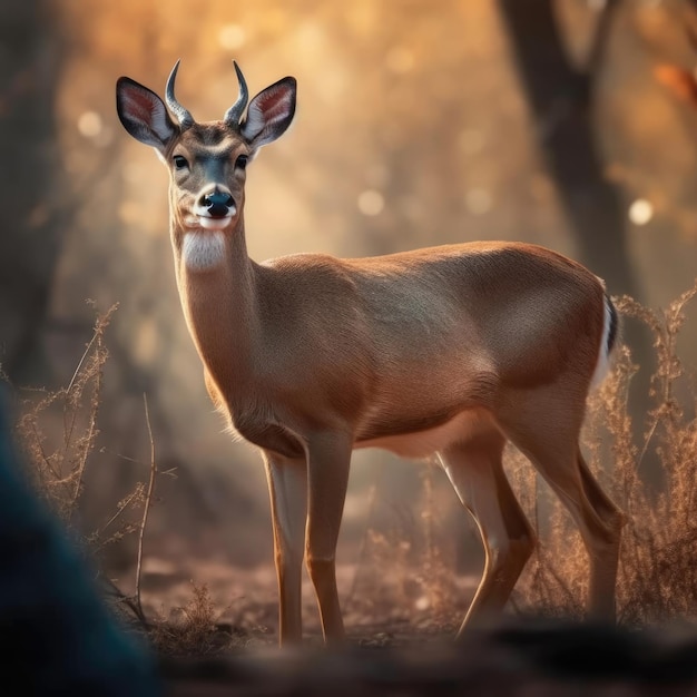 Antilope nell'habitat naturale AI generativa