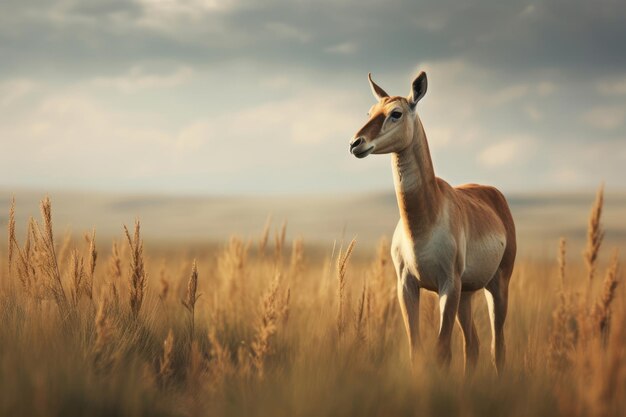 Antilope Saiga nella steppa