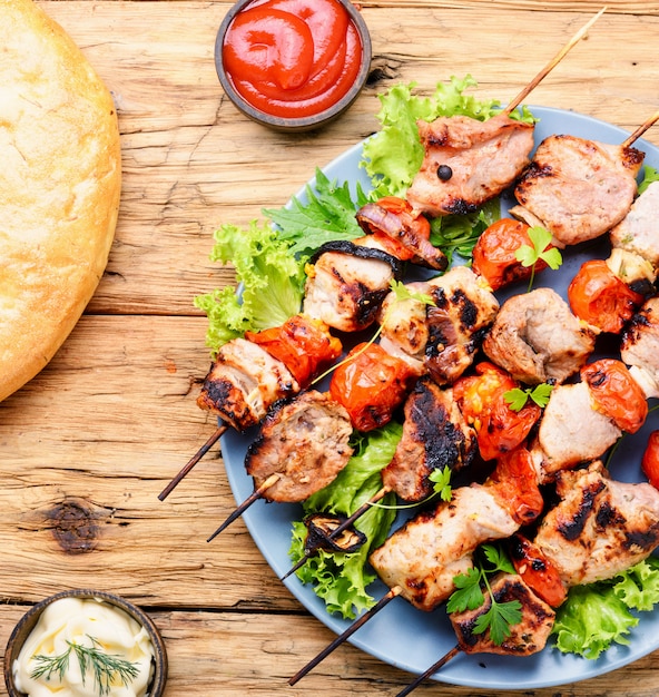 Antipasto kebab, carne alla griglia