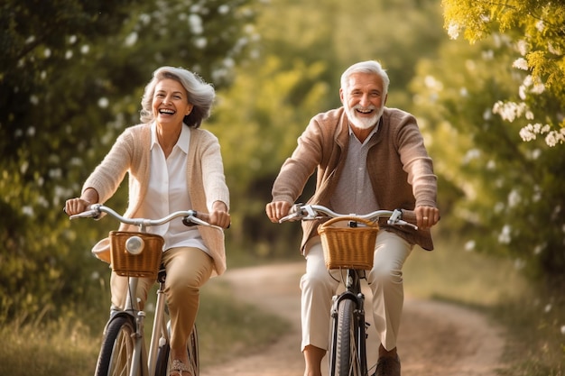 Anziani attivi che abbracciano uno stile di vita sano e gioioso in pensionexA