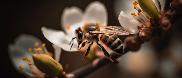 Ape su un fiore IA generativa