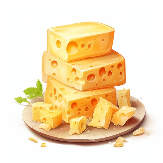 Aperitivo di formaggio di sfondo isolato
