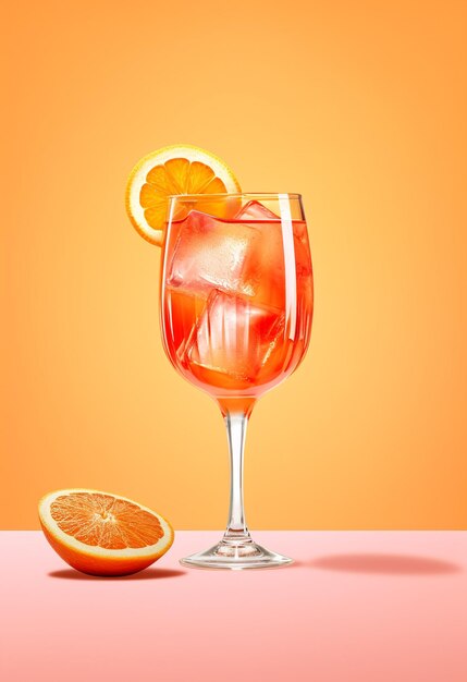 Aperol Spritz cocktail con arancione su uno sfondo luminoso e bellissimo