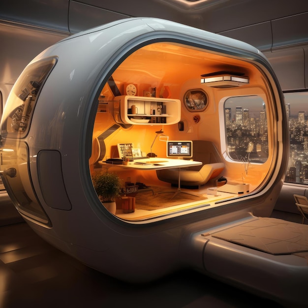 Appartamento di tipo capsula ad alta tecnologia