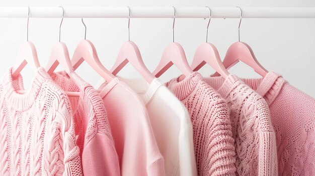 Appese rosa per l'abbigliamento