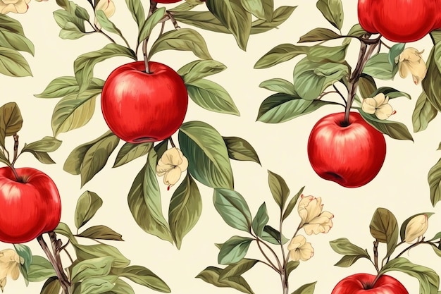 Apple lascia Harmony Seamless Fruit Pattern Generative AI