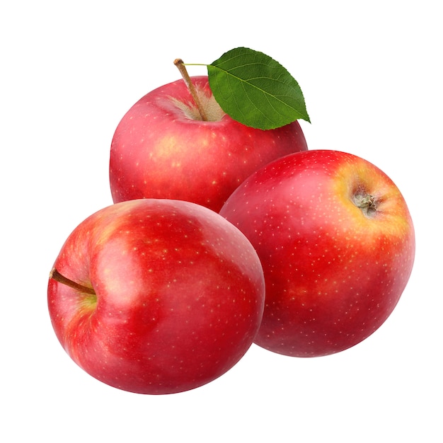 Apple lucido rosso isolato