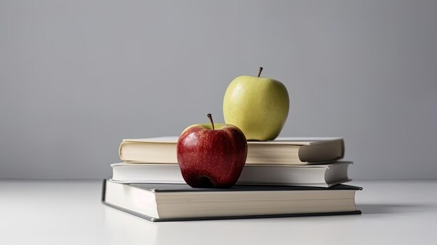 Apple on Books Perdere peso imparando la dieta e il controllo delle calorie