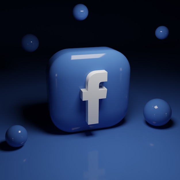 Applicazione logo 3d facebook