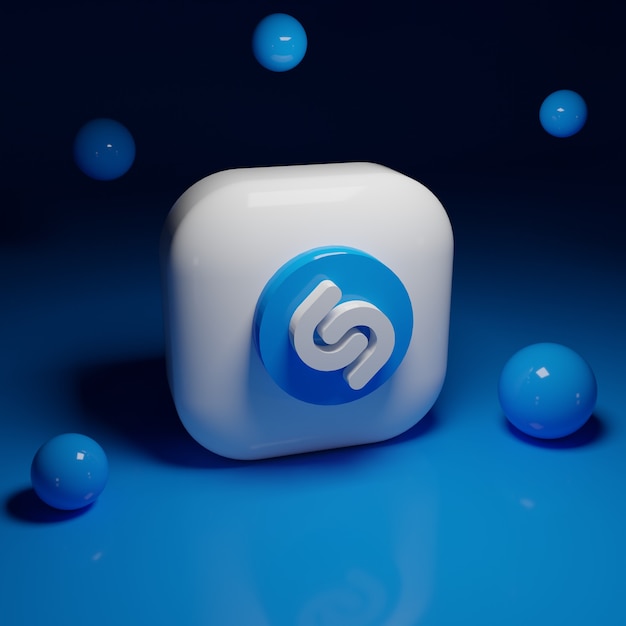 Applicazione logo shazam 3d