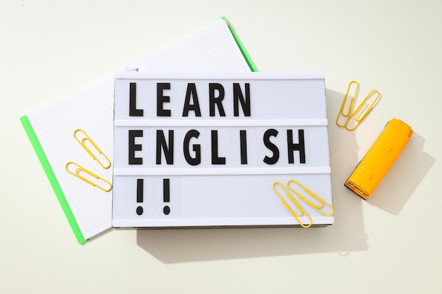 Apprendimento della lingua inglese concetto di apprendimento della lingua