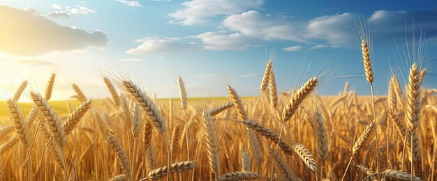 aprire spighe dorate di grano nel campo