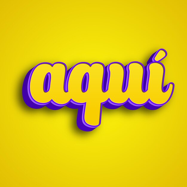 aqu typography 3d design giallo rosa bianco sfondo foto jpg.