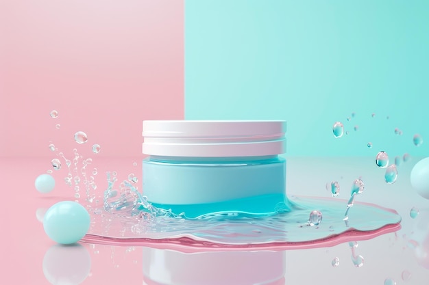 Aqua Infusion Clean Beauty Cream Jar su pastelli morbidi