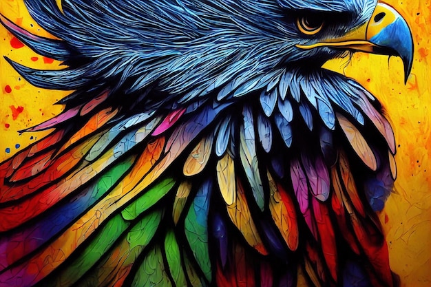 Aquila nel colore del cielo art