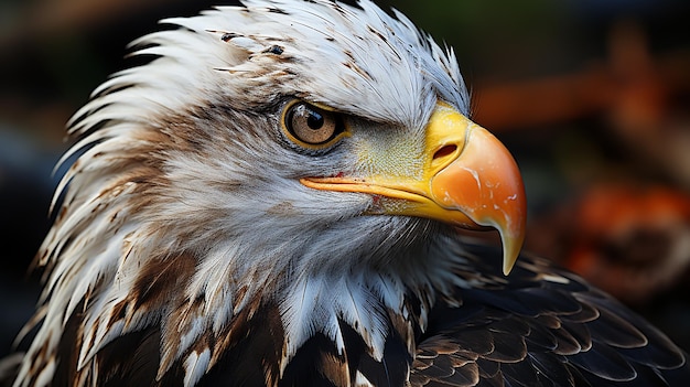 Aquila realistica con profondità di campo