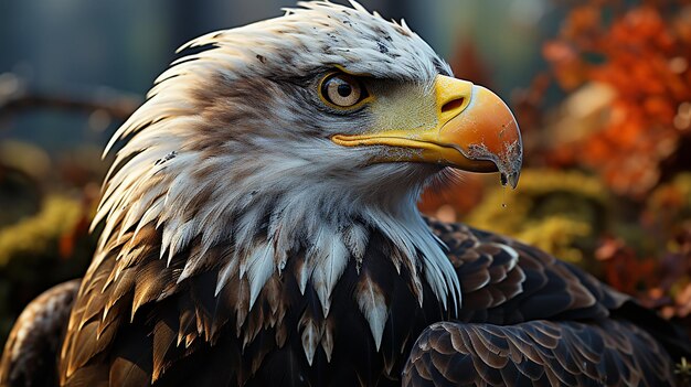 Aquila realistica con profondità di campo