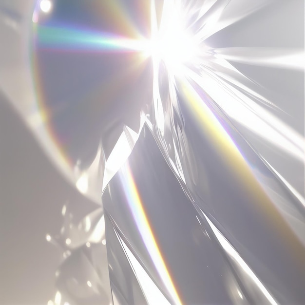 Araffes di un sole splende luminoso attraverso un vetro lucido ai generativo