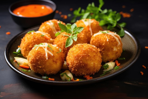 Arancini di riso con carote e formaggio