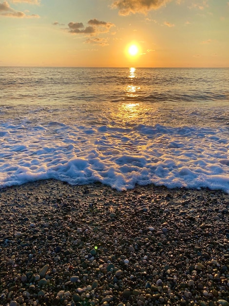 Arancio Tramonto sul mare