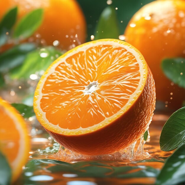 arancioni spruzzati sullo sfondo estivo