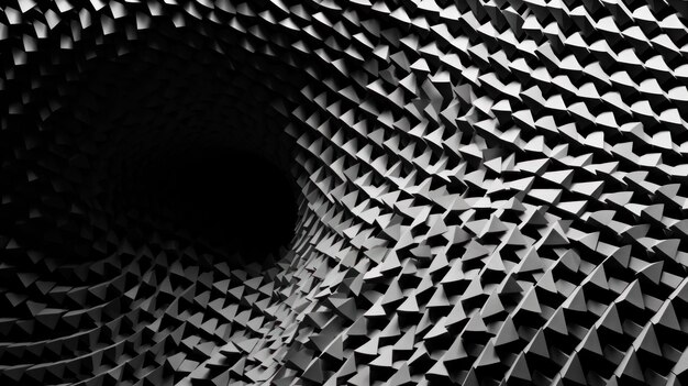 Architettura a linee astratte edificio monocromatico colore bianco e nero