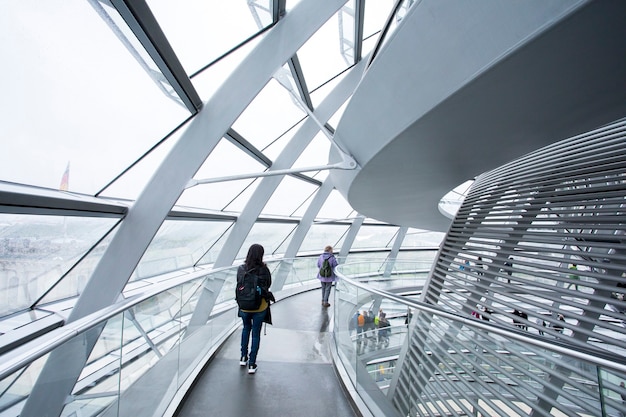 Architettura artistica a spirale del Reichstag a Berlino, Germania