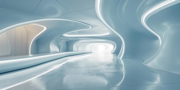 Architettura che offre un'atmosfera futuristica con un'atmosfera serena e spaziosa
