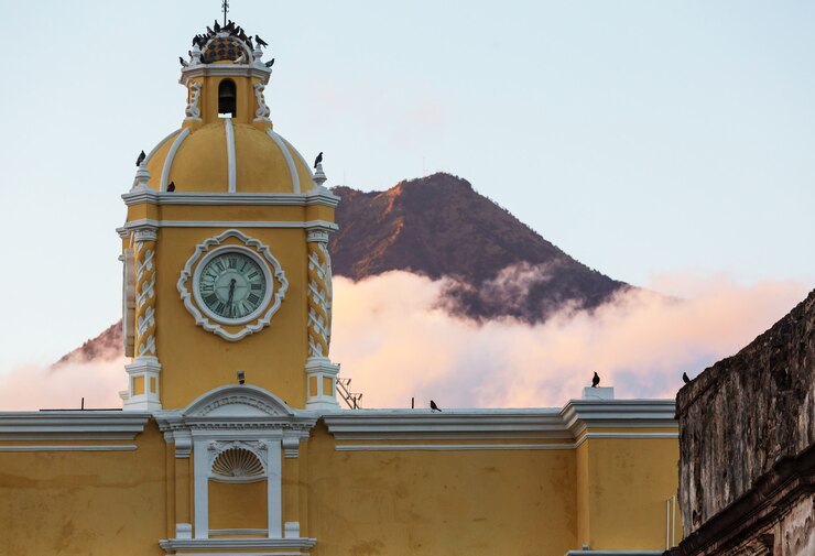 Architettura coloniale nell'antica Antigua Città del Guatemala, America Centrale, Guatemala