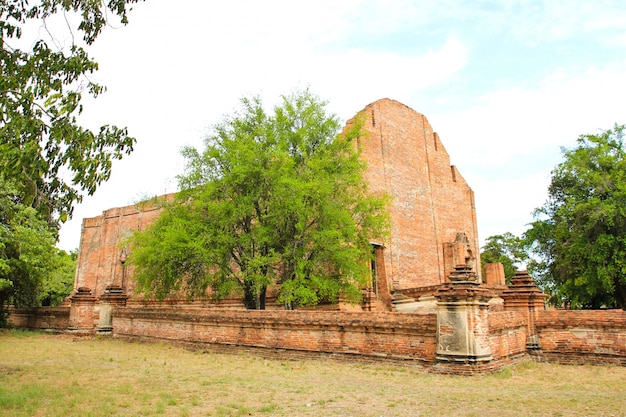 Architettura del vecchio tempio a Wat Maheyong, Tailandia