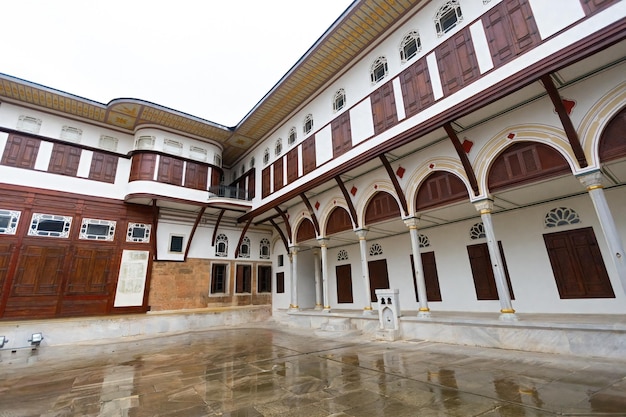 Architettura dettagli esterni del palazzo Harem nel Museo Topkapi a Istanbul Turchia