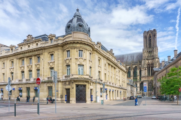 Architettura di Reims, città della regione Champagne-Ardenne in Francia.