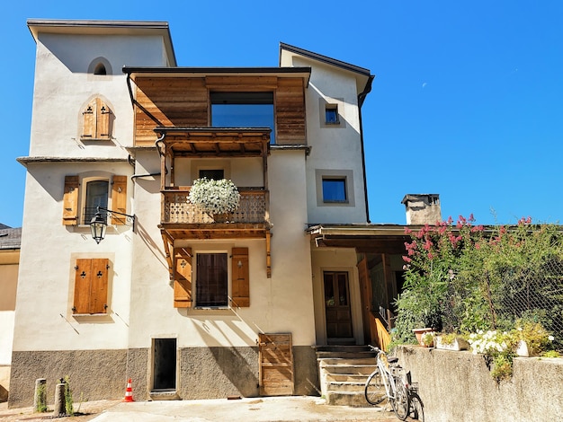 Architettura edilizia nel centro storico di Sion, Canton Vallese, Svizzera.