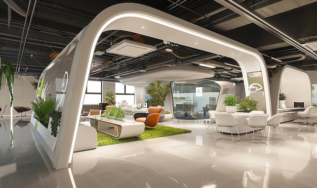 Architettura futuristica dell'ufficio
