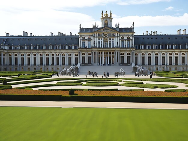 Architettura maestosa Palazzo famoso della cattedrale di Versailles Generativo Ai