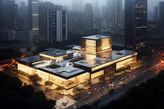 Architettura moderna del centro d'arte di Chongqing