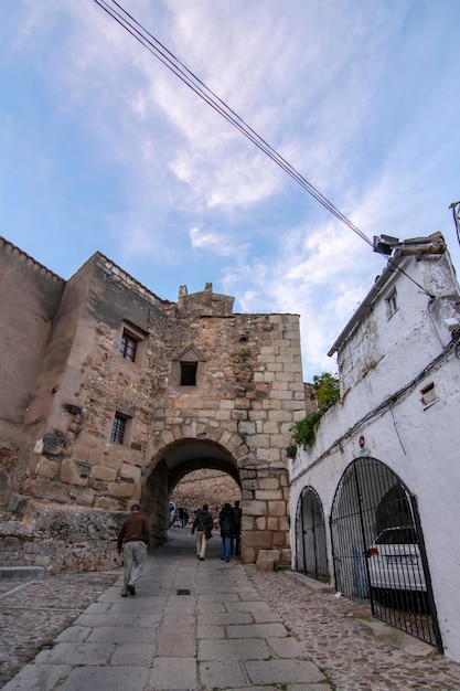 Arco del Cristo della città vecchia di Caceres