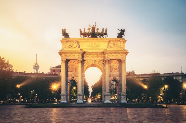 Arco della Pace a Milano, Italia